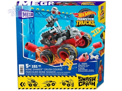 Hot Wheels Monster truck kaskaderskie klocki 151ele auto + rampa ZA5996