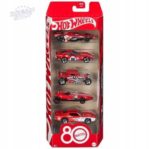 Hot Wheels Samochodziki 5-pak z okazji 80 lecia