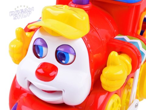 Interaktywna LOKOMOTYWA Sorter + kolorowe klocki Muzyka + światło ZA0104