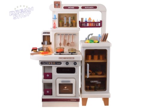 Interaktywna beżowa kuchnia dla dzieci + efekty: światło dźwięk para ZA5766