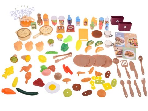 Interaktywna beżowa kuchnia dla dzieci + efekty: światło dźwięk para ZA5766