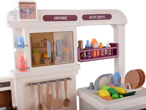 Interaktywna beżowa kuchnia dla dzieci + efekty: światło dźwięk para ZA5766