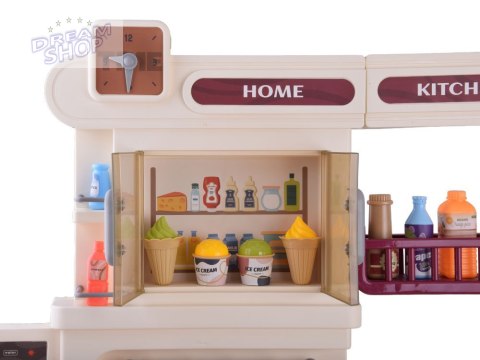 Interaktywna beżowa kuchnia dla dzieci + efekty: światło dźwięk para ZA5766