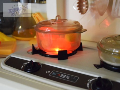 Interaktywna beżowa kuchnia dla dzieci + efekty: światło dźwięk para ZA5766