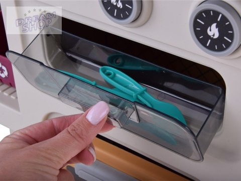 Interaktywna brązowa kuchnia dla dzieci+efekty: światło dźwięk para ZA5765