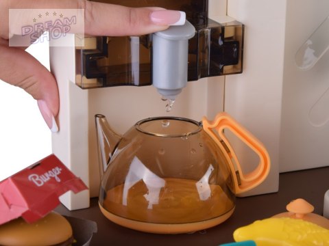 Interaktywna brązowa kuchnia dla dzieci+efekty: światło dźwięk para ZA5765