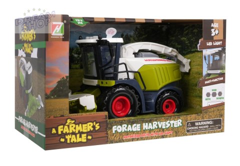 Interaktywny Kombajn dla dzieci 3+ Nagarniacz + Podajnik zboża + Dźwięki Światła + Ruchome elementy