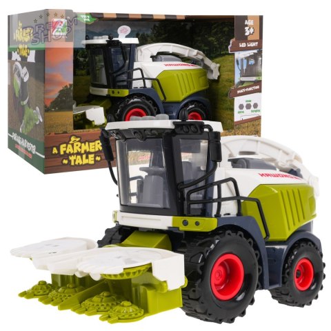 Interaktywny Kombajn dla dzieci 3+ Nagarniacz + Podajnik zboża + Dźwięki Światła + Ruchome elementy