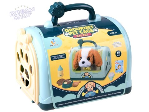 Interaktywny piesek beagle + karma + transporter akcesoria ZA4354