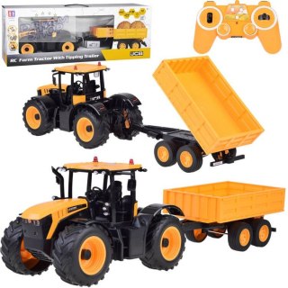 JCB Traktor z przyczepą sterowany na pilota kipruje Double E 1:16 RC0670