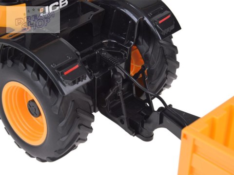 JCB Traktor z przyczepą sterowany na pilota kipruje Double E 1:16 RC0670
