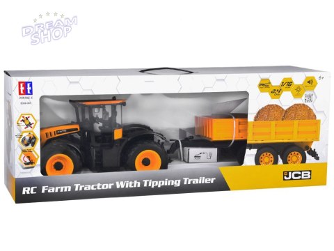 JCB Traktor z przyczepą sterowany na pilota kipruje Double E 1:16 RC0670