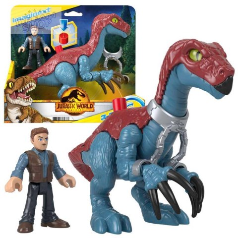 Jurassic World zestaw Imaginext figurki Therizinosaurus + Owen ZA5096