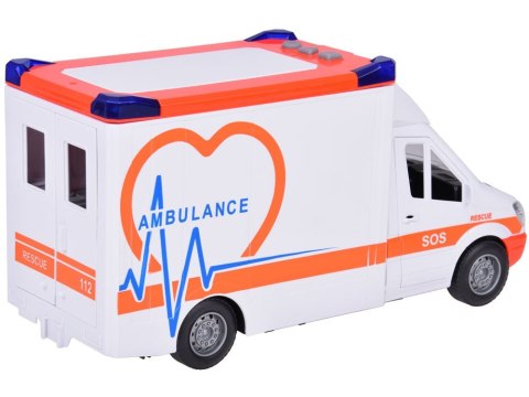 Karetka Pogotowie ratunkowe Otwierany Ambulans Dźwięk + światło ZA5217