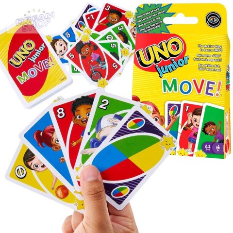 Karty do gry UNO Junior Move Gra karciana dla dzieci GR0776
