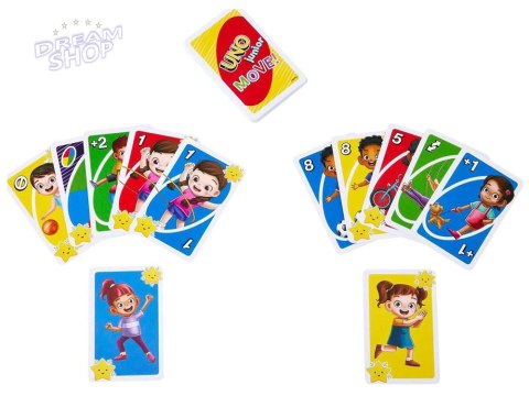 Karty do gry UNO Junior Move Gra karciana dla dzieci GR0776