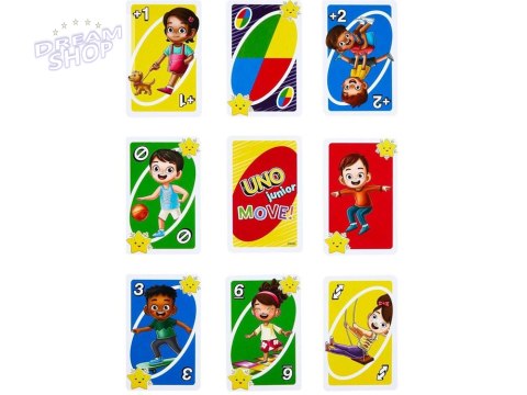 Karty do gry UNO Junior Move Gra karciana dla dzieci GR0776