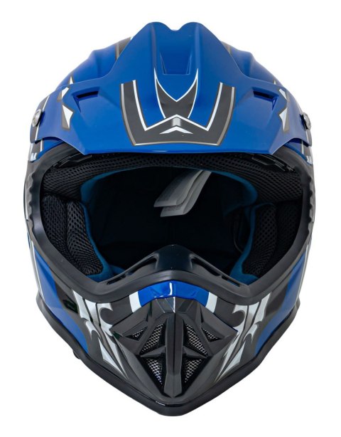 Kask Motocyklowy Enduro Niebieski L