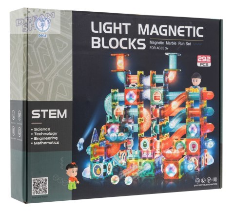 Klocki Magnetyczne Zestaw 292 elementów
