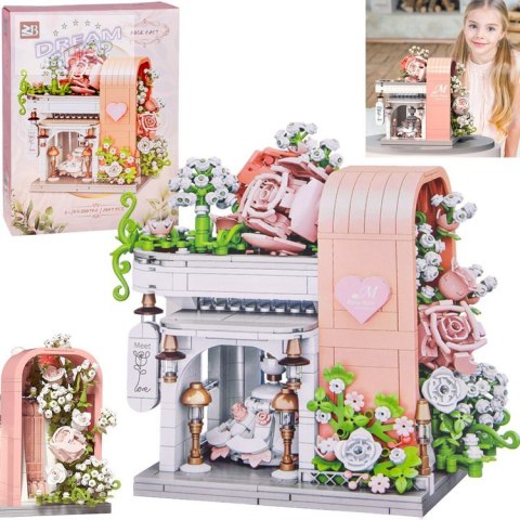Klocki Romantyczna sala ślubna z witryną + kwiaty i suknia 1047-ele ZA5739