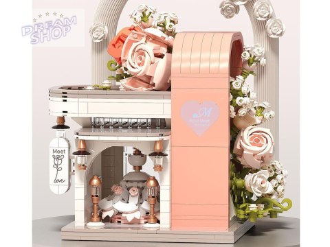 Klocki Romantyczna sala ślubna z witryną + kwiaty i suknia 1047-ele ZA5739
