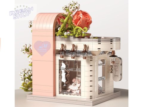Klocki Romantyczna sala ślubna z witryną + kwiaty i suknia 1047-ele ZA5739
