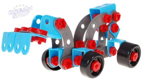 Klocki konstrukcyjne dla dzieci 6+ Elektryczna wkrętarka + Narzędzia + 10 modeli do zbudowania 552 el.