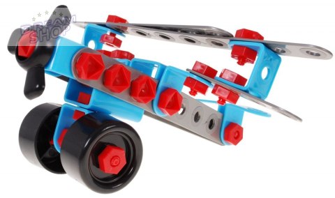 Klocki konstrukcyjne dla dzieci 6+ Elektryczna wkrętarka + Narzędzia + 10 modeli do zbudowania 552 el.