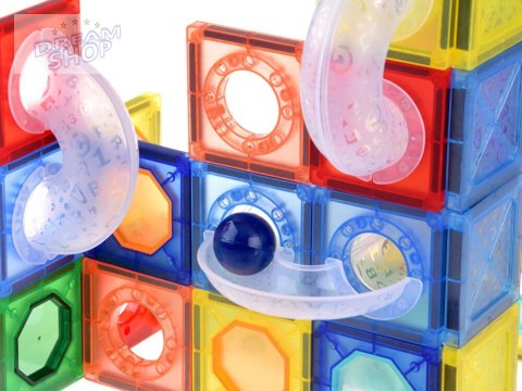 Klocki magnetyczne 123-elementy kulodrom tor kulki ZA4719