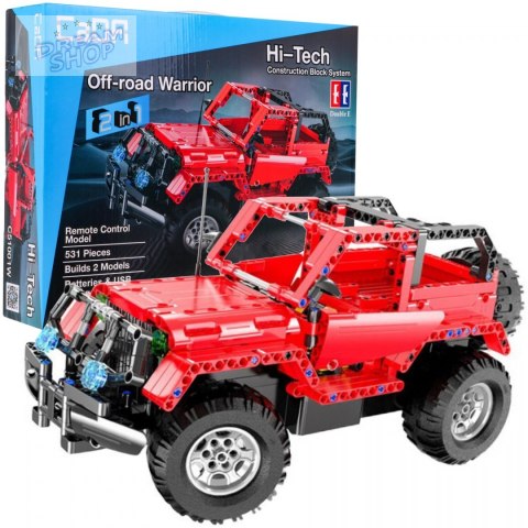 Klocki techniczne CaDA 514 el. Zdalnie sterowane Terenówki 2w1 dla dzieci 6+ Klocki techniczne CaDA 514 el. Zdalnie sterowane Terenówki 2w1 dla dzieci 6+