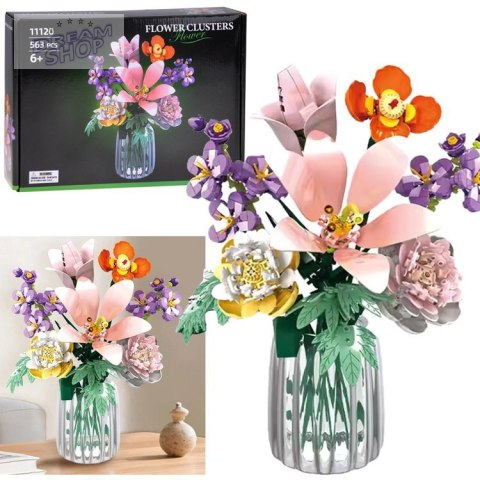 Klocki techniczne KWIATY 9 roślin - bukiet kwiatów polnych 563-ele ZA5896