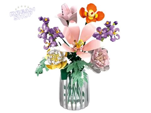 Klocki techniczne KWIATY 9 roślin - bukiet kwiatów polnych 563-ele ZA5896