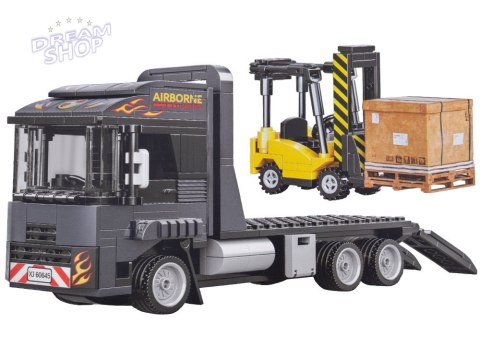 Klocki techniczne POJAZDY 1:42 - Tir z lawetą i wózek widłowy 404ele ZA5722