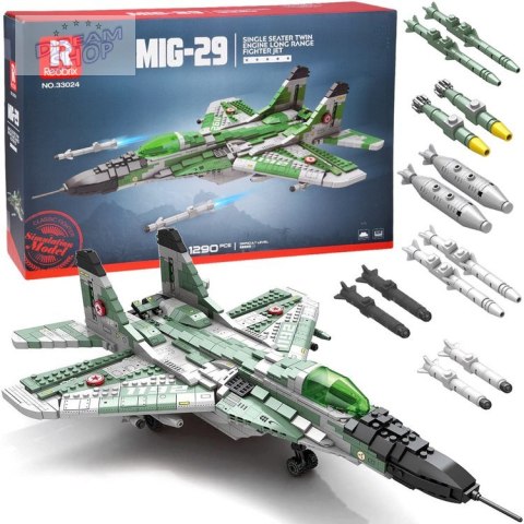 Klocki techniczne Samolot myśliwski dalekiego zasięgu MIG-29 1290ele ZA5800