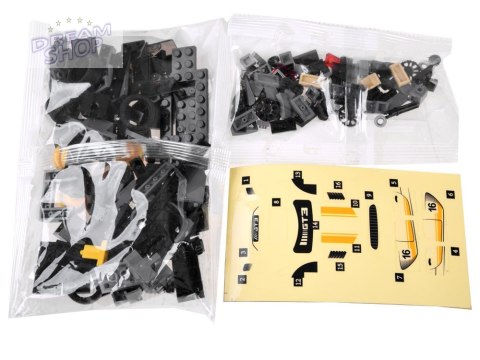 Klocki techniczne Sportowe auto SREBRNE 174-elementy + naklejki ZA4287 Klocki techniczne Sportowe auto SREBRNE 174-elementy + naklejki ZA4287