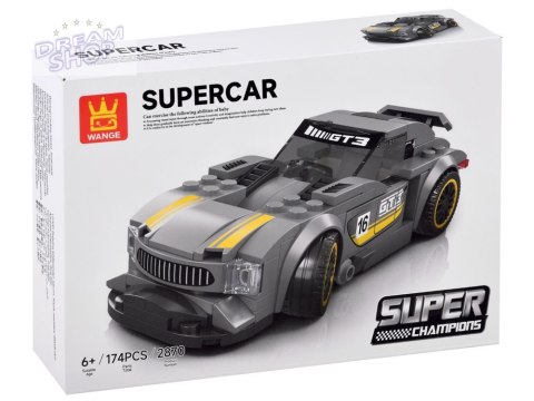 Klocki techniczne Sportowe auto SREBRNE 174-elementy + naklejki ZA4287 Klocki techniczne Sportowe auto SREBRNE 174-elementy + naklejki ZA4287