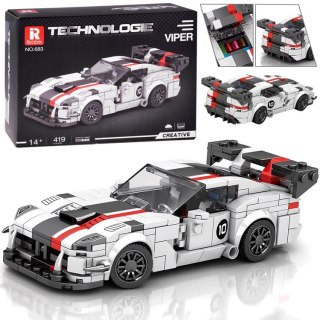 Klocki techniczne Supersportowe auto BIAŁY VIPER spojler 419-ele ZA5784