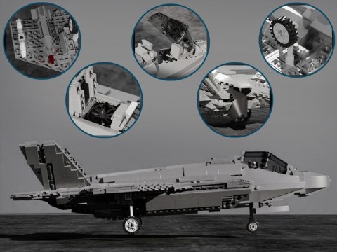 Klocki techniczne amerykański myśliwiec F-35 Lighting II 1600ele ZA5799