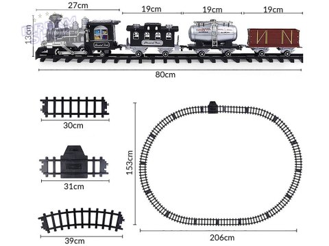 Kolejka Lokomotywa z wagonami na pilota RC0612