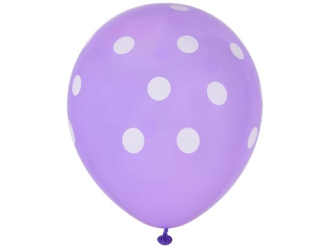 Kolorowe Balony w białe kropki zestaw 100 sztuk ZA5568
