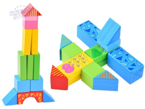 Kolorowe Klocki drewniane sorter farma 100e ZA3565