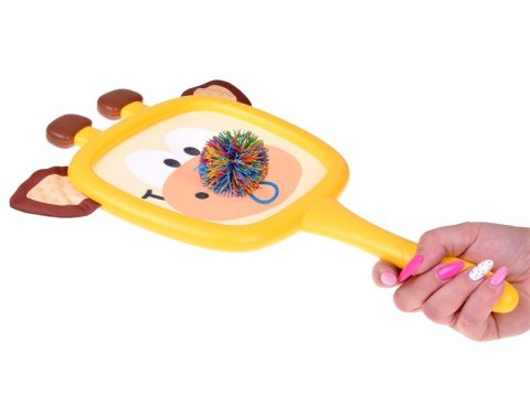 Kolorowe rakietki w kształcie zwierząt +2 piłeczki dla najmłodszych ZA5605