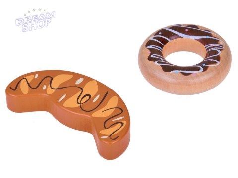 Koszyk z Pieczywem Chleb drewniane jedzenie spożywcze 11ele ZA5383