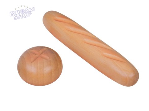 Koszyk z Pieczywem Chleb drewniane jedzenie spożywcze 11ele ZA5383