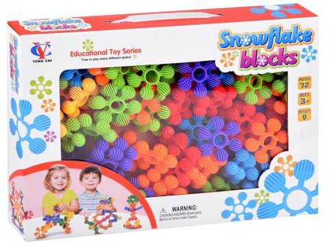 Kreatywne klocki 72 elementy mini wafle Płatki śniegu gwiazdki ZA1688