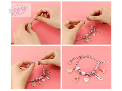 Kreatywny zestaw do robienia bransoletek CHARMS koraliki ZA5206