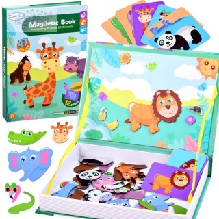Książka układanka magnetyczna ZWIERZĘTA ZOO ZA3768