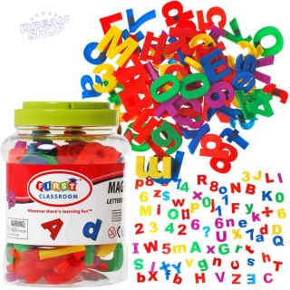 LITERKI CYFERKI MAGNETYCZNE ALFABET 80elem. magnesy TA0033