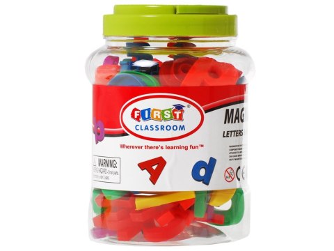 LITERKI CYFERKI MAGNETYCZNE ALFABET 80elem. magnesy TA0033