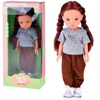 Lovely Girl Lalka z długimi szatynowymi włosami w sportowym stroju 33cm ZA5849